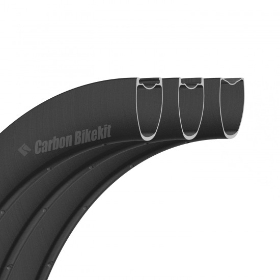 [ULTRALIGHT] 700C 50x28mm  Asymetric Carbon Tubeless Hooked/Hookless / Tubular Road Bike Rim